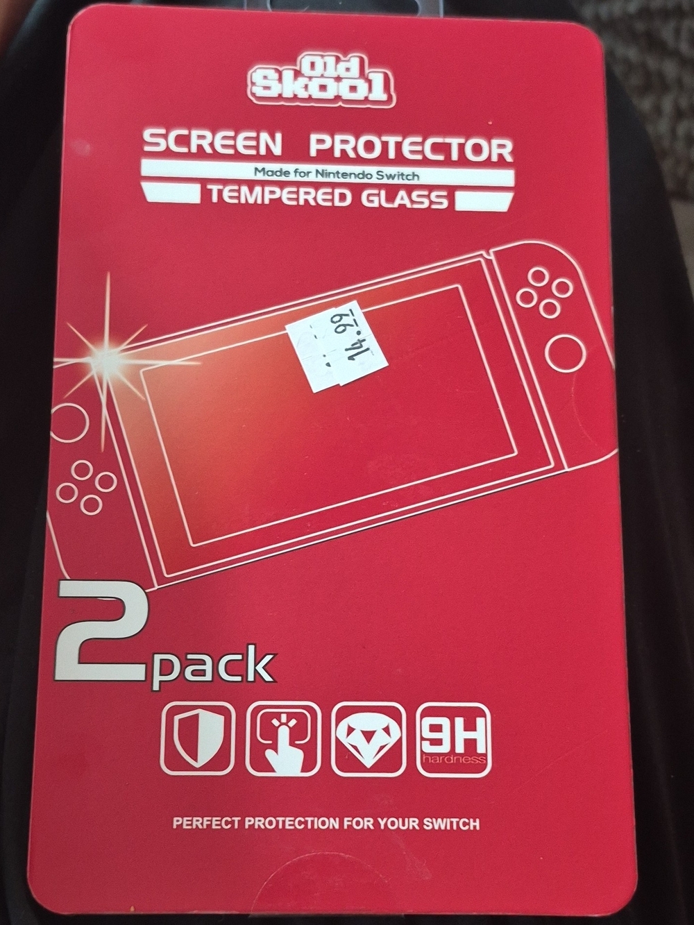 Old Skool Red Nintendo Switch Tempered Glass Screen Protector - 2 Pack